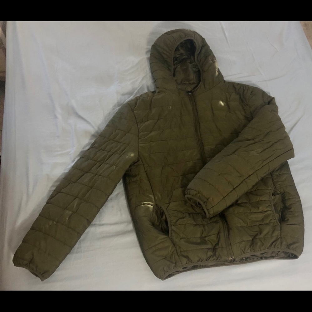 North Explosion men’s green puffer jacket